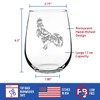 Rooster Stemless Wine Glass - Cute Funny Farm Animal Themed