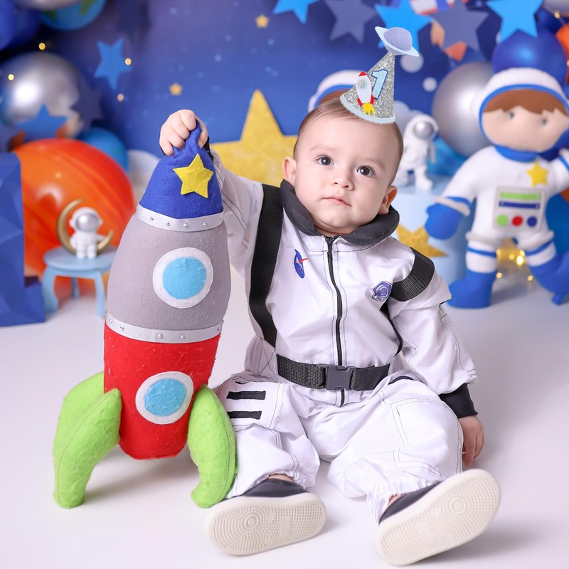 BASCT Outer Space Birthday Crown - Rocket First Trip Around