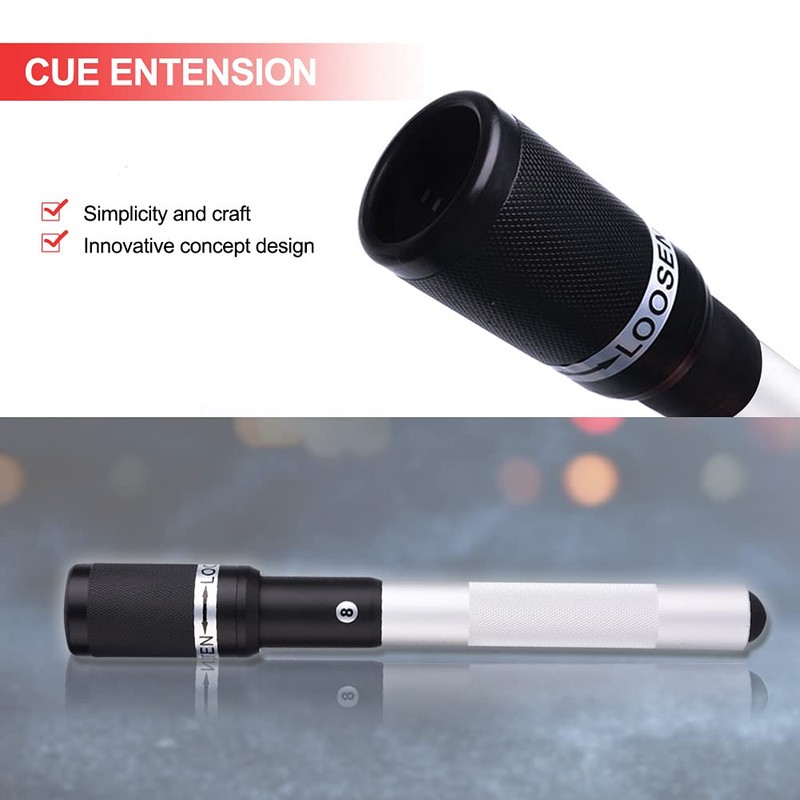 Cue Extension, 12.6inch Aluminium Alloy High Strength Billiard Pool Cue