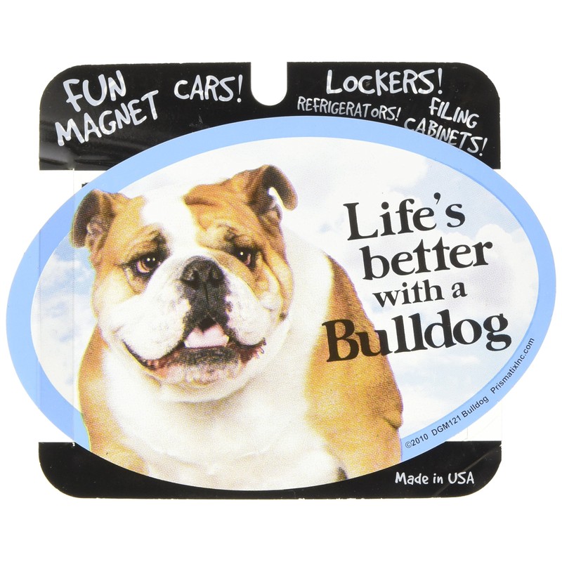 Prismatix Decal Cat and Dog Magnets, Bulldog