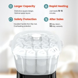 StateRiver Hot Towel Warmer, Rapid Heating Towel Steamer for Facials can Hold 12 Mini Wet Towels, Portable Mini Towel Warmer for Bathroom,Spa and Salon.