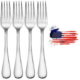 Dinner Forks Made in USA Set of 12 18/10 Stainless Steel Flatware Mirror Finish Dishwasher Safe TAA HubZone and Buy American Compliant Annapolis Silverware Made by Sherrill Manufacturing