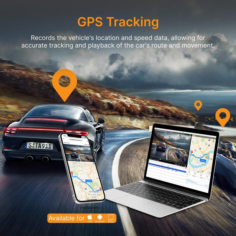 Miofive Smart GPS Dash Cam, 2160P UHD Car Dash Camera,