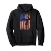 Break Dancer USA American Flag Break Dancing Silhouette Pullover Hoodie