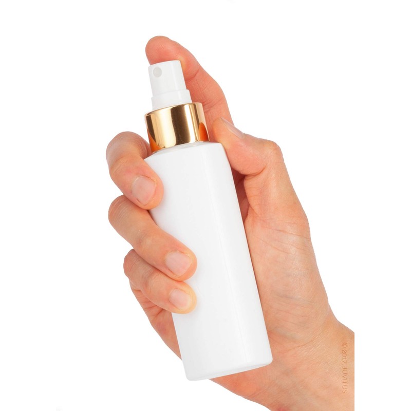 JUVITUS 4 oz / 120 ml White Plastic HDPE Refillable