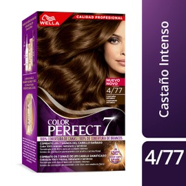 Wella Colour Perfect 7 100% Cobertura de Canas 4/77-Castaño aterciopelado