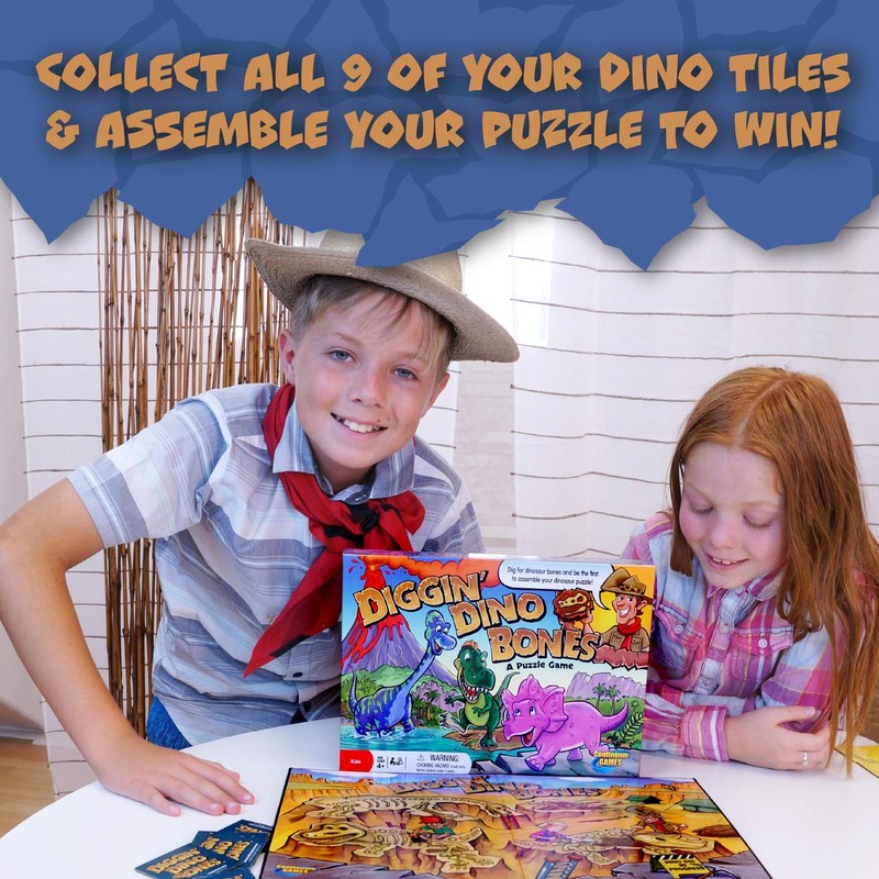 Continuum Games - Digging Dino Bones Board Game, Kids Aged