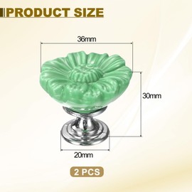 uxcell 2pcs Toilet Button Pusher, Toilet Tank Button, Crystal Toilet Flush Button Helper Pusher for Women Long Nail Green