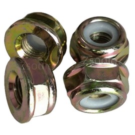(4Pack) Blade nut, M10 * 1.25 Left-Hand Threaded Flange nut Replacement Part, Used for Lawn Mower Cutting Machine Trimmer Accessories