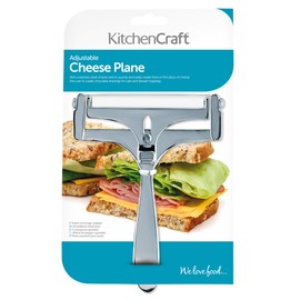 KitchenCraft KCPLANEDL Cheese Slicer with Adjustable Wire, Stainless Steel, 15 x 11 cm, Silver