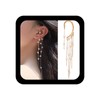 Inilbran Boho Pearl Tassel Chain Cuff Earrings Pearl Ear Climber