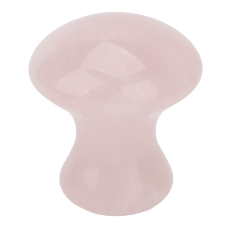 Scraping Stone Tool Mushroom Shape Pink Rose Quartz Gua Sha