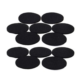 MroMax 60mm Diameter Round Self Stick Anti-scratch Felt Pads Furniture Pads Floors Protector Black 12Pcs