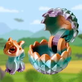 3D Printed Dragon Eggs Inside 2025 Crystal Dragon Egg Home Decor Fidget Executive Desk for Adults Stress Relief Autism ADHD (Candy 1)