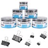 208 PCS Binder Clips Paper Clamps Assorted Sizes, Metal Paper