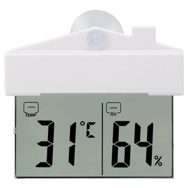 Digital Window Thermometer, Hygrometer Thermometer Humidity Meter Indoor Outdoor with LCD Display, Temperature and Humidity Gauge Gauge, Wall Mounted