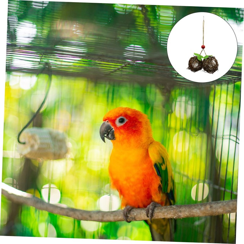 CIYODO Bird Toy Takraw Ball Stylish Nesting Material Attract Hummingbirds
