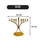 Aluminium Hanukkah Menorah, 9 Polished Branches Chanukah Menorah, Curved Design