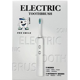 pro smile Sonic Electric Rechargeable Toothbrush, for ADULDT. with 2 Head, 5 Mode, Once Charge 45 Days Last.