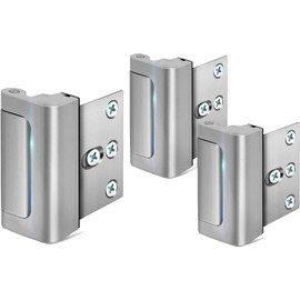 Door Reinforcement Lock Home Security - Door Locks for Kids Safety Childproof Door Latch Guard with 3" Stop Withstand 800 lbs Inward Swinging Front Door Upgrade Night Lock Prevent Unauthorized Entry