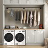 Crehomfy Industrial Pipe Clothes Rack with 3 S-shaped Hooks, 72’'L