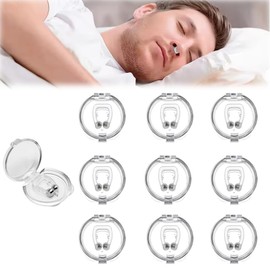 YUHENGCT いびき防止グッズ ノーズクリップ 鼻腔拡張 鼻呼吸促進 対策グッズ 口呼吸防止 睡眠補助 安眠グッズ 鼻呼吸テープ 水洗い可 透明色 専用ケース付き 男女兼用 10個セット