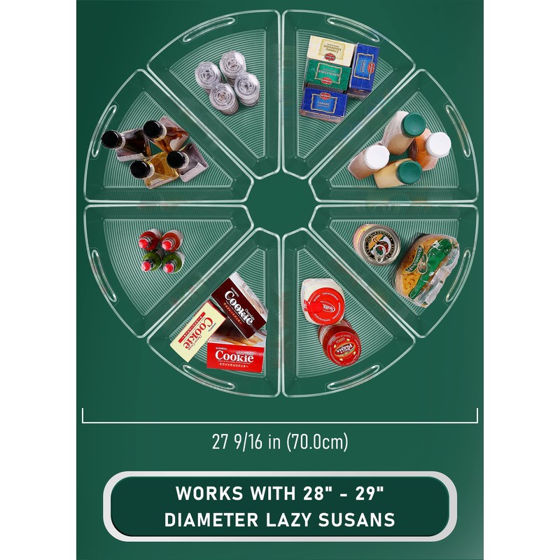 JEISSLIA Lazy Susan Cabinet Organizer Bins for 26"/ 28"/ 32"