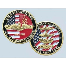 NAVY SUBMARINE FORCE  COLD WAR VETERAN 1945-1991 CHALLENGE COIN