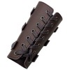 HiiFeuer Medieval PU Leather Buckle Arm Bracers, Knight LARP Retro