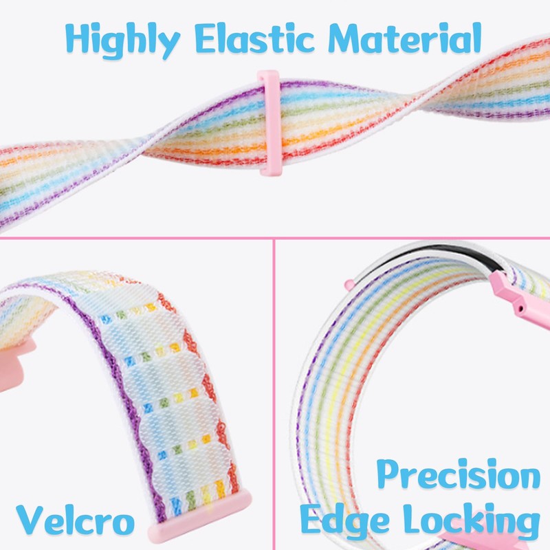 JSTHHTT Pack of 4 Quick Release Bracelets, Fabric Breathable Woven
