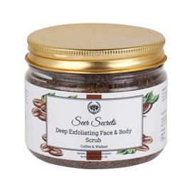 Seer Secrets Deep Exfoliating Body & Face Scrub, Coffee & Walnut Scrub, All Skin, 200 Gm