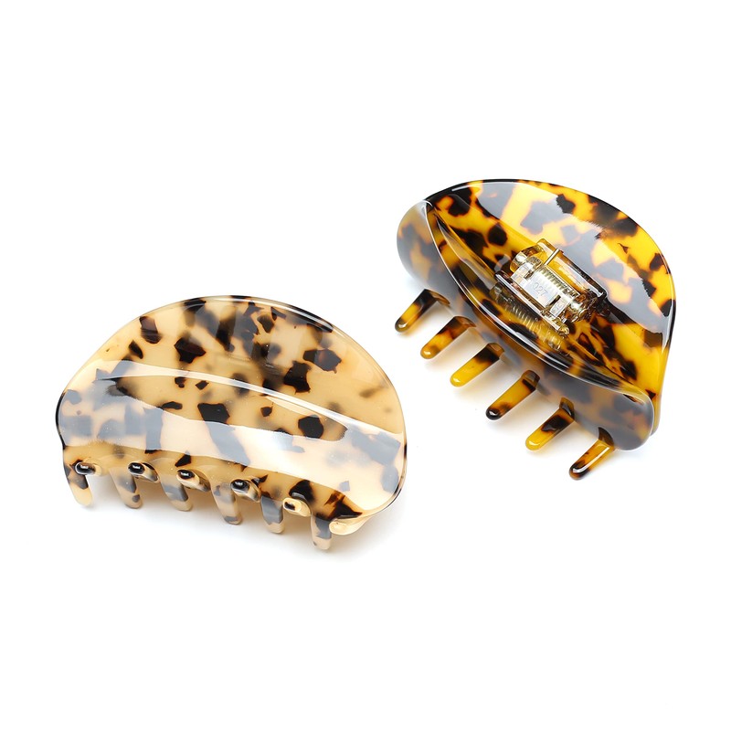 QinGoo Large Black White Hair Clip Beautiful Women's Hair Clip
