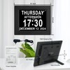 Johnziny 8 Inch Digital Day Calendar Clock, Dementia Clock for