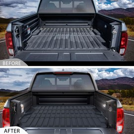 XPORTION Truck Bed Mat for 2017-2024 Honda Ridgeline 5.3FT All Weather Protection Truck Bed Cargo Mat Accessories TPE Heavy Duty Pickup Bed Liner