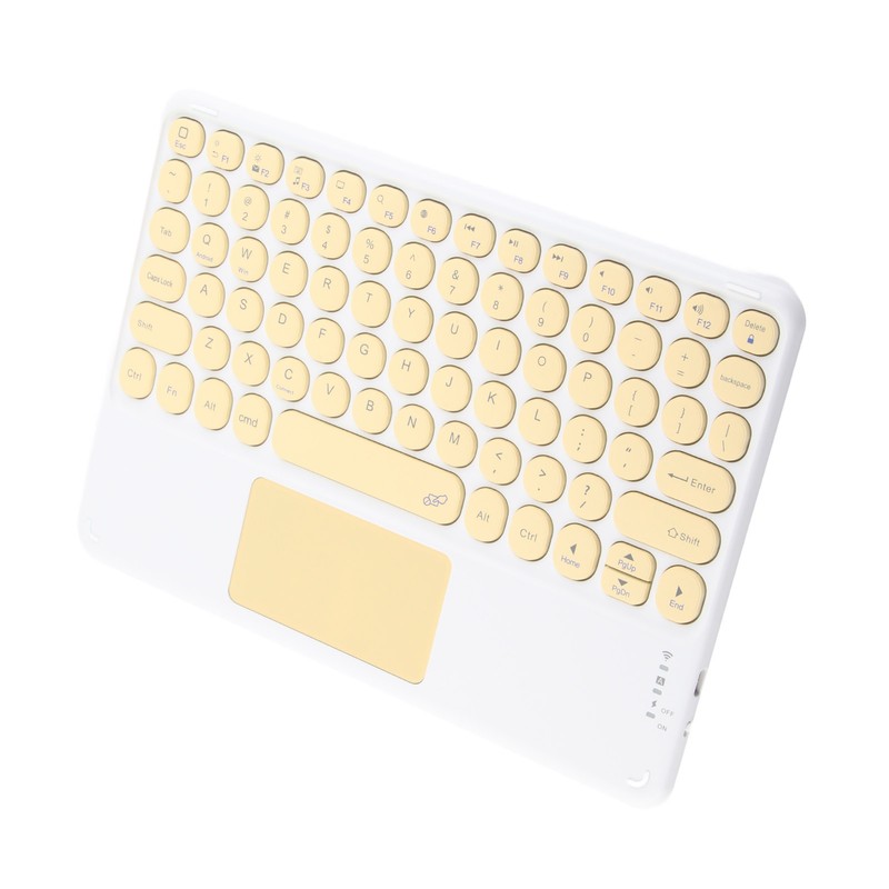 Bluetooth Keyboard Touchpad Round Keycap with Ergonomic Design Stable Connection