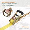 Trekassy 10 Pack Axle Straps Car Trailer Hauler Ratchet Tie