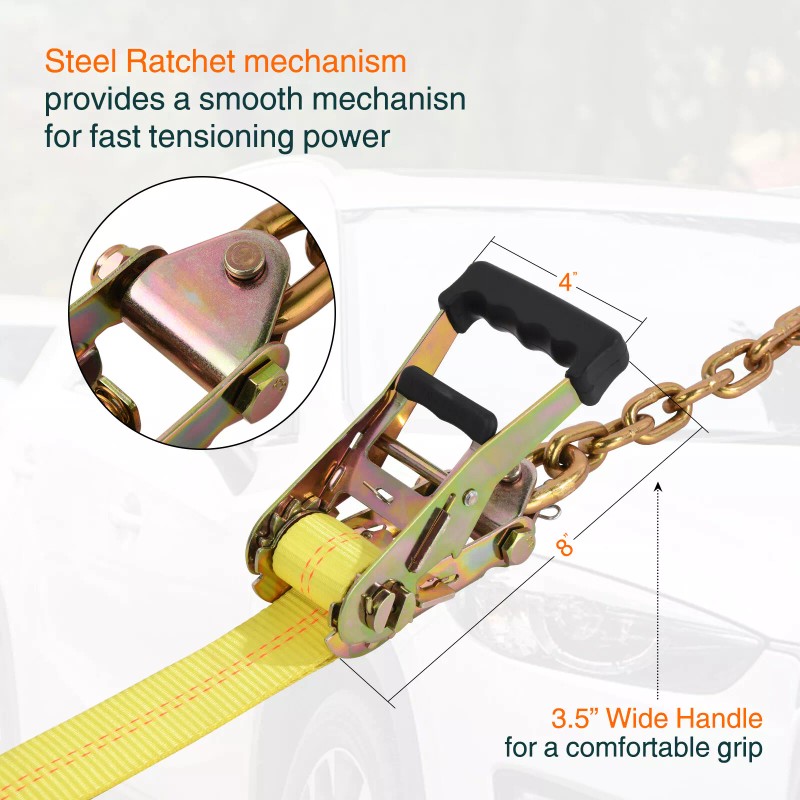 Trekassy 10 Pack Axle Straps Car Trailer Hauler Ratchet Tie
