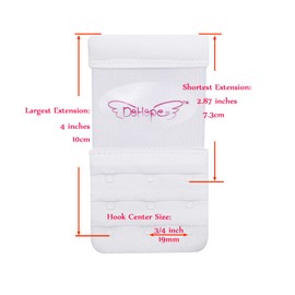 3pcs Elastic Back Bra Band Extender 3 X 3 Hook and Eye Tape Stretchy Extension