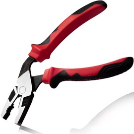 LEONTOOL High Leverage Combination Pliers 7 Inch Angled Head Linesman Pliers with Wire Cutter Heavy Duty Screw Nipper Professional Hand Tool Saving 35 Percent Labour