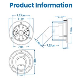 JNNJ Water Filler Cap with Gravity Lock, Motorhome Water Tank Cap, Motorhome Water Cap with Key, Camper Tank Caps Inlet Filter Lockable, For Motorhome, Caravan, Trailer, Cars, Boats(White)