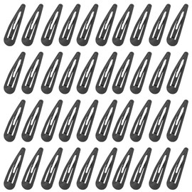 Stadux 40 Pcs Metal Snap Hair Clips Black 2 Inch Barrettes for Women Toddler Girls Hair Accessories
