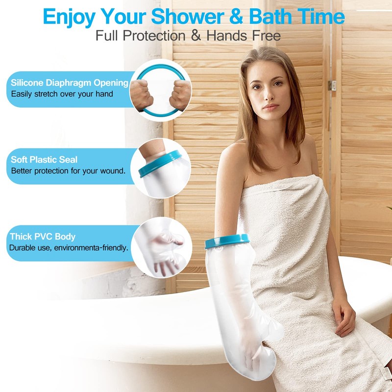 Cast Covers for Shower Arm, 100% Waterproof Cast Cover Arm