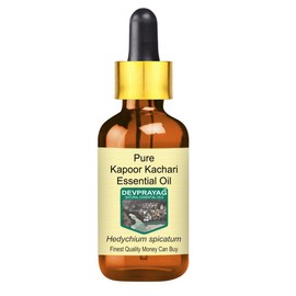 Devprayag Pure Kapoor Kachari Essential Oil (Hedychium spicatum) with Glass Dropper Natural Therapeutic Grade Steam Distilled 15ml (0.50 oz)