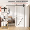 FLYVLIEG 6FT Heavy Duty Sliding Barn Door Hardware Kit（1x Floor