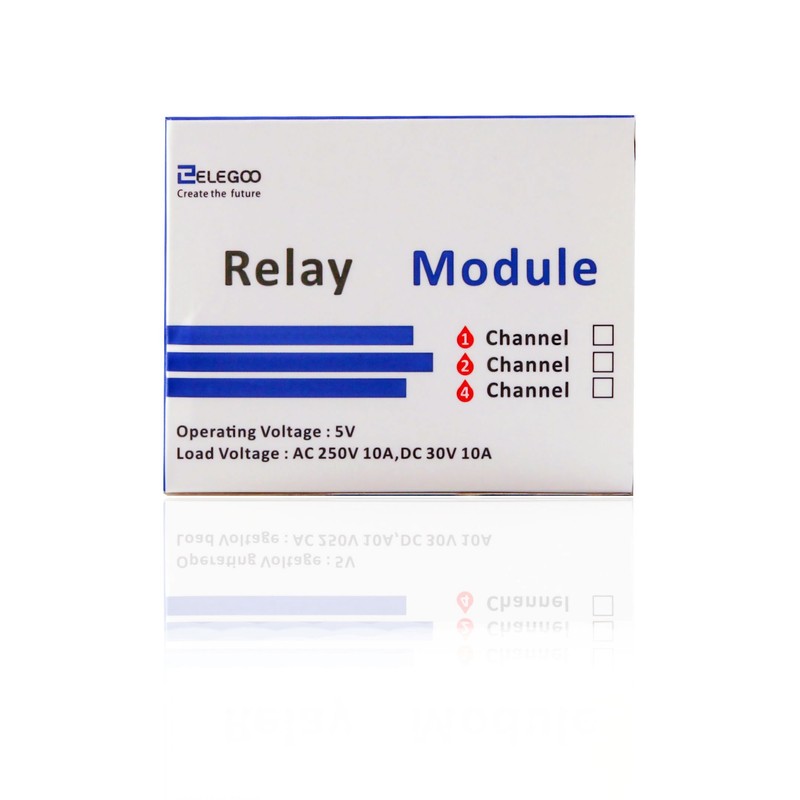 ELEGOO 4 Channel DC 5V Relay Module with Optocoupler Compatible