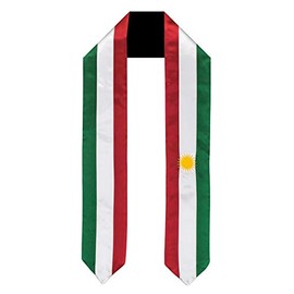 Vision Wear - Kurdistan Flag Graduation Sash/Stole - Luxurious Cultural Symbol - Embrace Your Heritage - Pride & Honor Sash