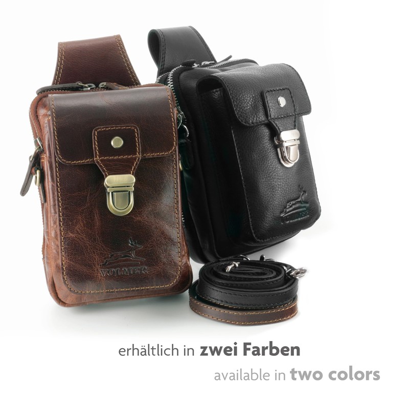 Fa.Volmer ® UrbanWalker Leather Case with Multiple Pockets | Belt