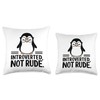 Introverted not rude Ice Breaker for Introverts Throw Pillow