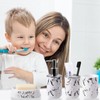 XLHOMO White Marble Bathroom Accessories Set, White Bathroom Set with
