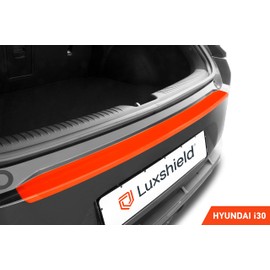 Luxshield Boot Sill Protector Film for Hyundai i30 Fastback 3 (III) PD N-Line I 2017-2024 - Bumper Protection, Scratch Protection, Paint Protection Film - Carbon Black